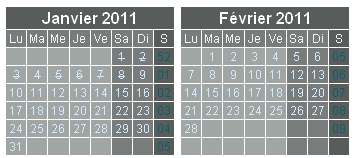 T�l�charger le mod�le de calendrier